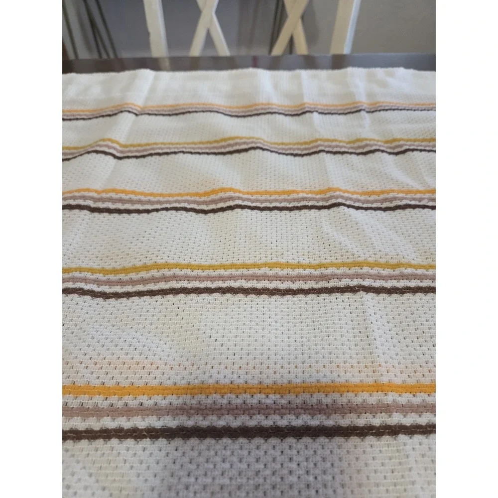 vintage 1970s sheer net curtain from Everlon Fabrics Corp, 2 Panels, Mod, Boho,